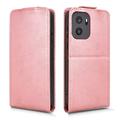 OnePlus Ace 6 Ultra lodret flip-etui med stativ - rosaguld