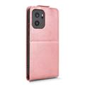 OnePlus Ace 6 Ultra lodret flip-etui med stativ - rosaguld