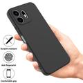 OnePlus N6 Flydende silikone cover med håndrem - Sort