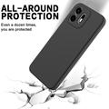 OnePlus N6 Flydende silikone cover med håndrem - Sort