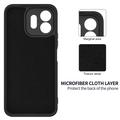 OnePlus N6 Flydende silikone cover med håndrem - Sort