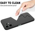 OnePlus N6 Flydende silikone cover med håndrem - Sort