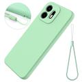 OnePlus N6 Flydende silikone cover med håndrem - Grøn