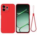 OnePlus N6 Flydende silikone cover med håndrem - Rød