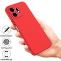 OnePlus N6 Flydende silikone cover med håndrem - Rød