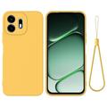 OnePlus N6 Flydende silikone cover med håndrem - Gul