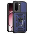OnePlus N6x Roterende Ring Hybrid Cover med Kameraskjold - Blå