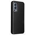 OnePlus Nord 2 5G Flip Cover - Karbonfiber - Sort