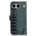 OnePlus Nord 4 Crocodile Series Læderpung med RFID - Grøn