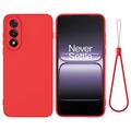OnePlus Nord 5 Flydende silikone cover med håndrem - rød
