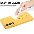 OnePlus Nord 5 Flydende silikone cover med håndrem - gul