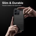 OnePlus Nord 6/Turbo 6/6V Børstet TPU Cover - Karbonfiber