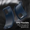 OnePlus Nord 6/Turbo 6/6V Børstet TPU Cover - Karbonfiber - blå
