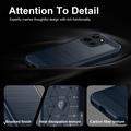 OnePlus Nord 6/Turbo 6/6V Børstet TPU Cover - Karbonfiber - blå