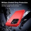 OnePlus Nord 6/Turbo 6/6V Børstet TPU Cover - Karbonfiber - rød