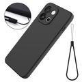 OnePlus Nord 6/Turbo 6 Flydende silikone cover med håndrem - Sort
