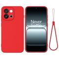 OnePlus Nord 6/Turbo 6 Flydende silikone cover med håndrem - Rød