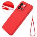OnePlus Nord 6/Turbo 6 Flydende silikone cover med håndrem - Rød