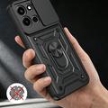 OnePlus Nord 6 Roterende Ring Hybrid Cover med Kameraskjold - Sort