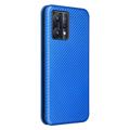 OnePlus Nord CE 2 Lite 5G Flip Cover - Karbonfiber - Blå
