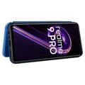 OnePlus Nord CE 2 Lite 5G Flip Cover - Karbonfiber - Blå