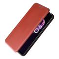 OnePlus Nord CE 2 Lite 5G Flip Cover - Karbonfiber - Orange