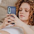 OnePlus Nord CE4 Børstet TPU Cover - Karbonfiber - Blå