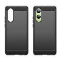 OnePlus Nord CE4 Lite/Oppo K12x Børstet TPU Cover - Karbonfiber