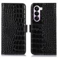 OnePlus Nord CE6 Lite/Realme P4x Crocodile Series Læderpung med RFID