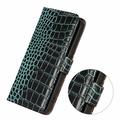 OnePlus Nord CE6 Lite/Realme P4x Crocodile Series Læderpung med RFID - Grøn
