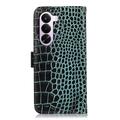 OnePlus Nord CE6 Lite/Realme P4x Crocodile Series Læderpung med RFID - Grøn