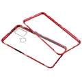 OnePlus Nord N10 5G Magnetisk Cover med Skærmbeskyttelse Hærdet Glas - Rød
