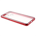 OnePlus Nord N10 5G Magnetisk Cover med Skærmbeskyttelse Hærdet Glas - Rød
