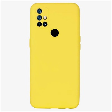 OnePlus Nord N10 5G Gummibelagt Plastik Cover - Gul