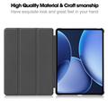 OnePlus Pad 2 Pro/Pad 3/Oppo Pad 4 Pro Tri-Fold Series Smart Folio-etui - Sort