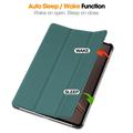 OnePlus Pad 4/Oppo Pad 5 Pro Tri-Fold Series Smart Folio-etui - Sortgrøn