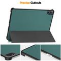 OnePlus Pad 4/Oppo Pad 5 Pro Tri-Fold Series Smart Folio-etui - Sortgrøn