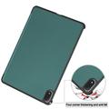 OnePlus Pad 4/Oppo Pad 5 Pro Tri-Fold Series Smart Folio-etui - Sortgrøn