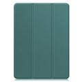 OnePlus Pad 4/Oppo Pad 5 Pro Tri-Fold Series Smart Folio-etui - Sortgrøn