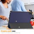 OnePlus Pad 4/Oppo Pad 5 Pro Tri-Fold Series Smart Folio-etui - mørkeblå