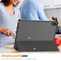 OnePlus Pad 4/Oppo Pad 5 Pro Tri-Fold Series Smart Folio-etui - grå