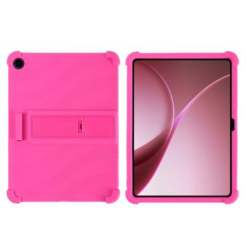 OnePlus Pad Go 2/Oppo Pad Air5 silikoneetui med kickstand - Hot Pink