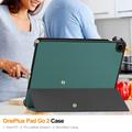 OnePlus Pad Go 2 Tri-Fold Series Smart Folio-etui - Sortgrøn