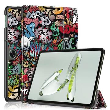 OnePlus Pad Go/Oppo Pad Air2 Tri-Fold Series Smart Folio Cover - Graffiti