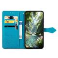 OnePlus Turbo 6X Pro Mandala Etui med Pung med håndledsrem - Blå