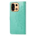 OnePlus Turbo 6X Pro Mandala Etui med Pung med håndledsrem - mintgrøn