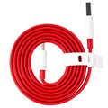OnePlus Warp Charge Type-C Kabel 5461100011 - 1m - Rød / Hvid