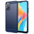 Oppo A18/A38 Børstet TPU Cover - Karbonfiber