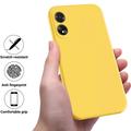 Oppo A18/A38 Flydende silikone cover med håndrem - gul