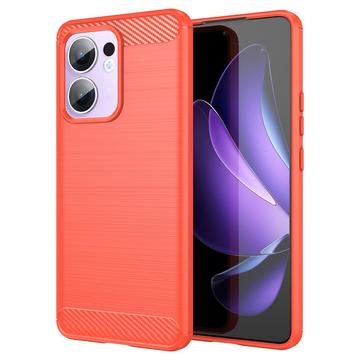 Oppo Reno13 F Børstet TPU Cover - Karbonfiber